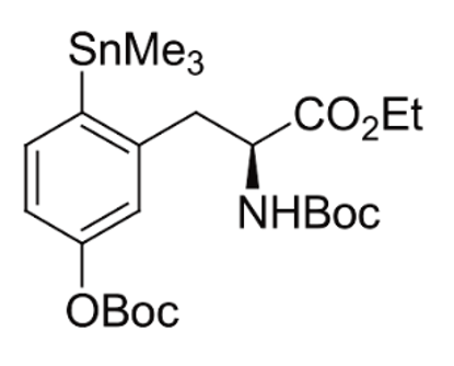 Picture of DiBoc-6-trimethylstannyl-phenylalanine ethyl ester (2 mg)