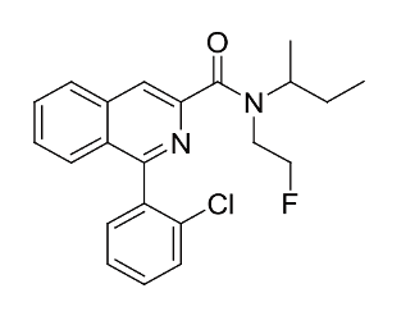 Picture of 3-Isoquinolinecarboxamide,1-(2-chlorophenyl)- N-fluoroethyl-N-(1-methylpropyl)-,(R,S) (50 mg)
