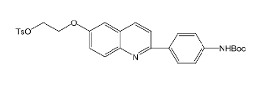 Picture of 2-(2-(4-(tert-butoxycarbonyl) phenyl)quinolin-6-yloxy)ethyl 4-methylbenzenesulfonate (5 mg)